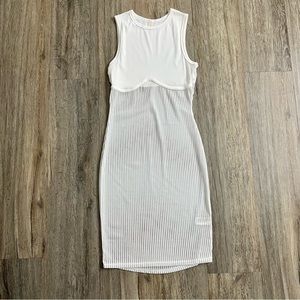 Bodycon Sheer Striped Cover Up dress